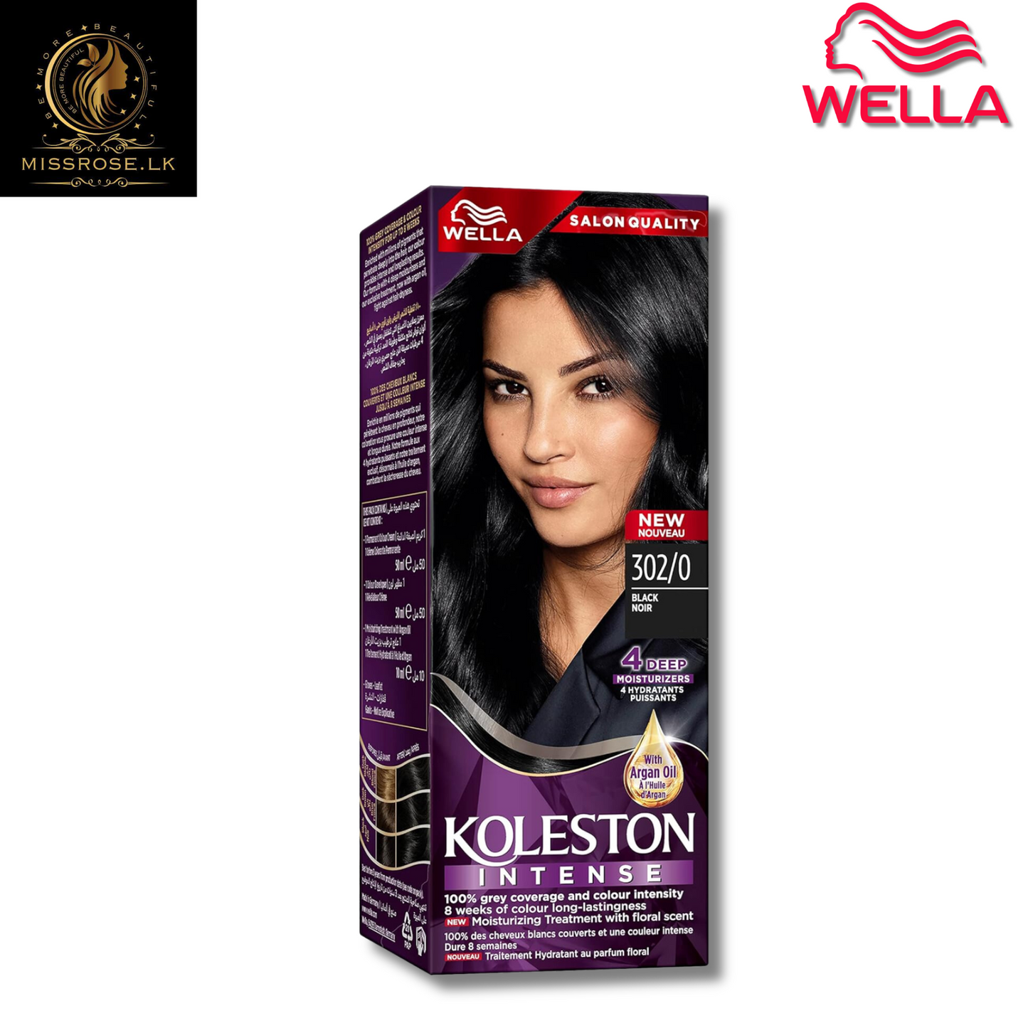 Wella Koleston Intense Hair Color 302/0 Black - Missrose.lk
