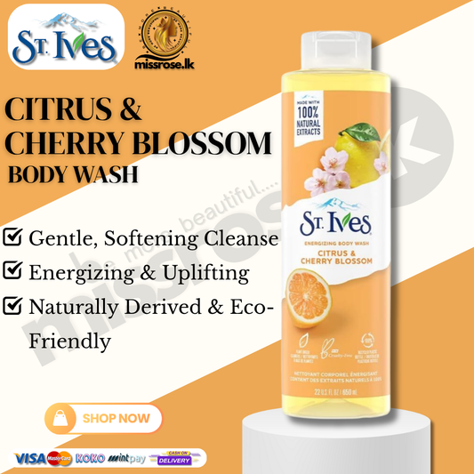 St. Ives Citrus & Cherry Blossom Energizing Body Wash 650ml