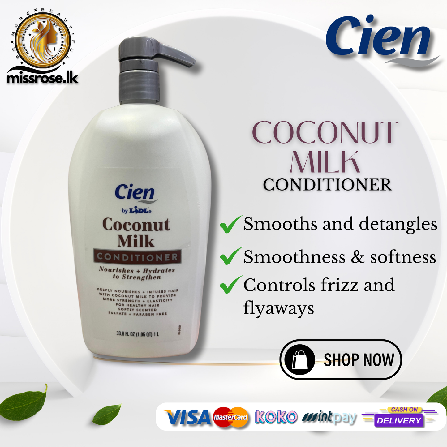 Cien Coconut Milk Conditioner 1L