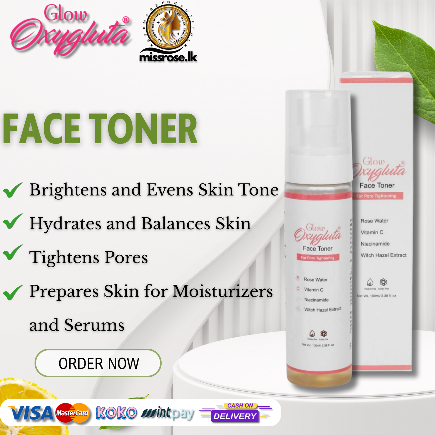Glow Oxygluta Face Toner 100ml