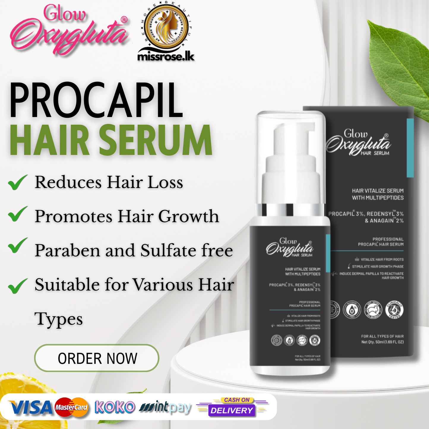 Glow Oxygluta Procapil Hair Serum 100ml