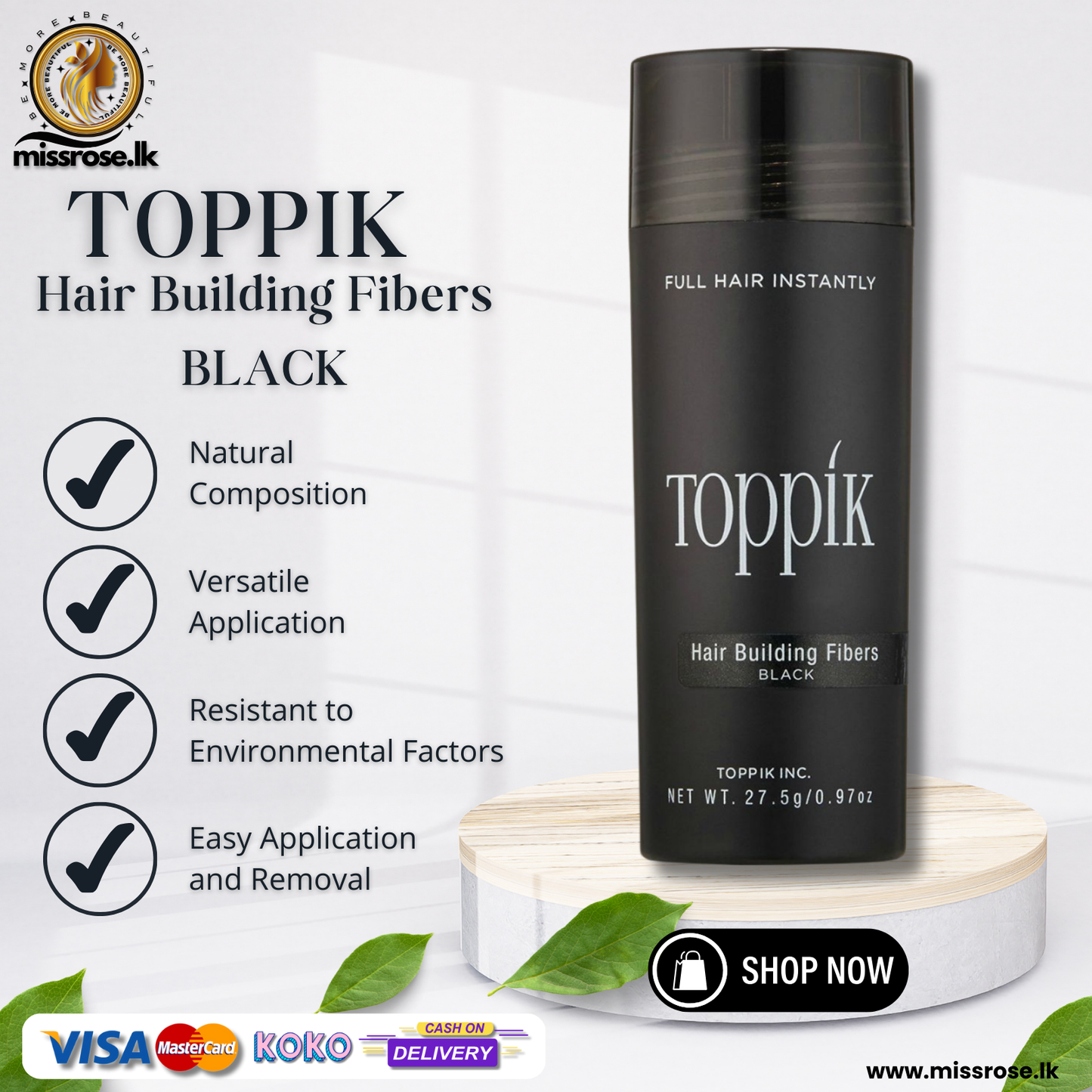 Toppik Hair Building Fibers Black