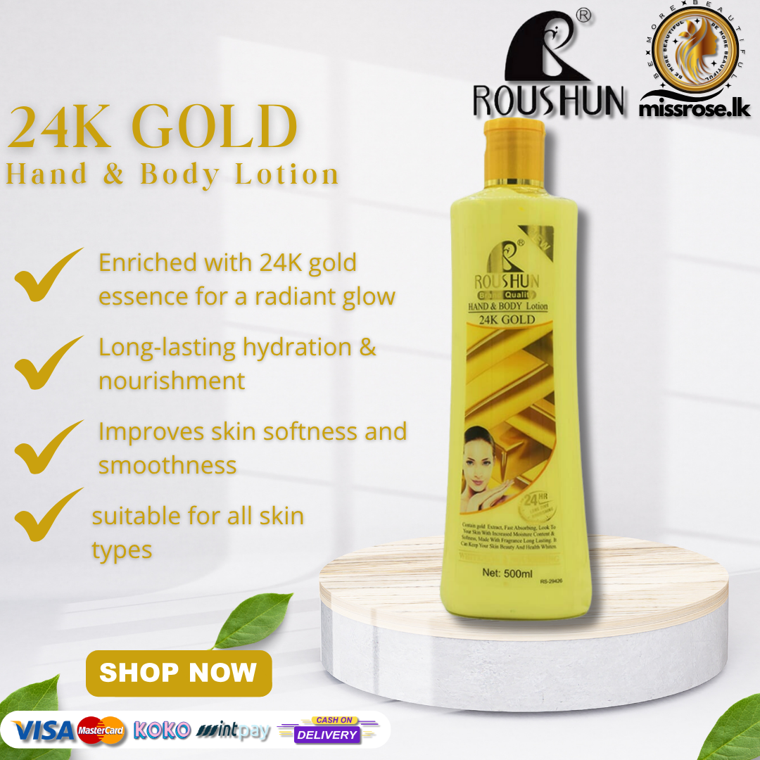 Roushun Hand & Body Lotion 24K Gold 500ml