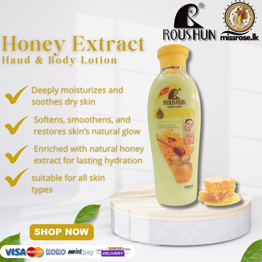 Roushun Skin Care Honey Extract Hand & Body lotion 500ml