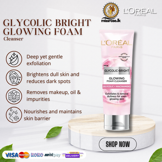 L’Oréal Parisl Glycolic Bright Glowing Foam Cleanser 100ml