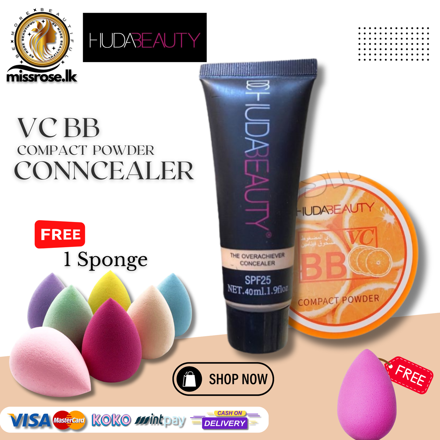 HUDA Beauty Flawless Duo + Free Sponge