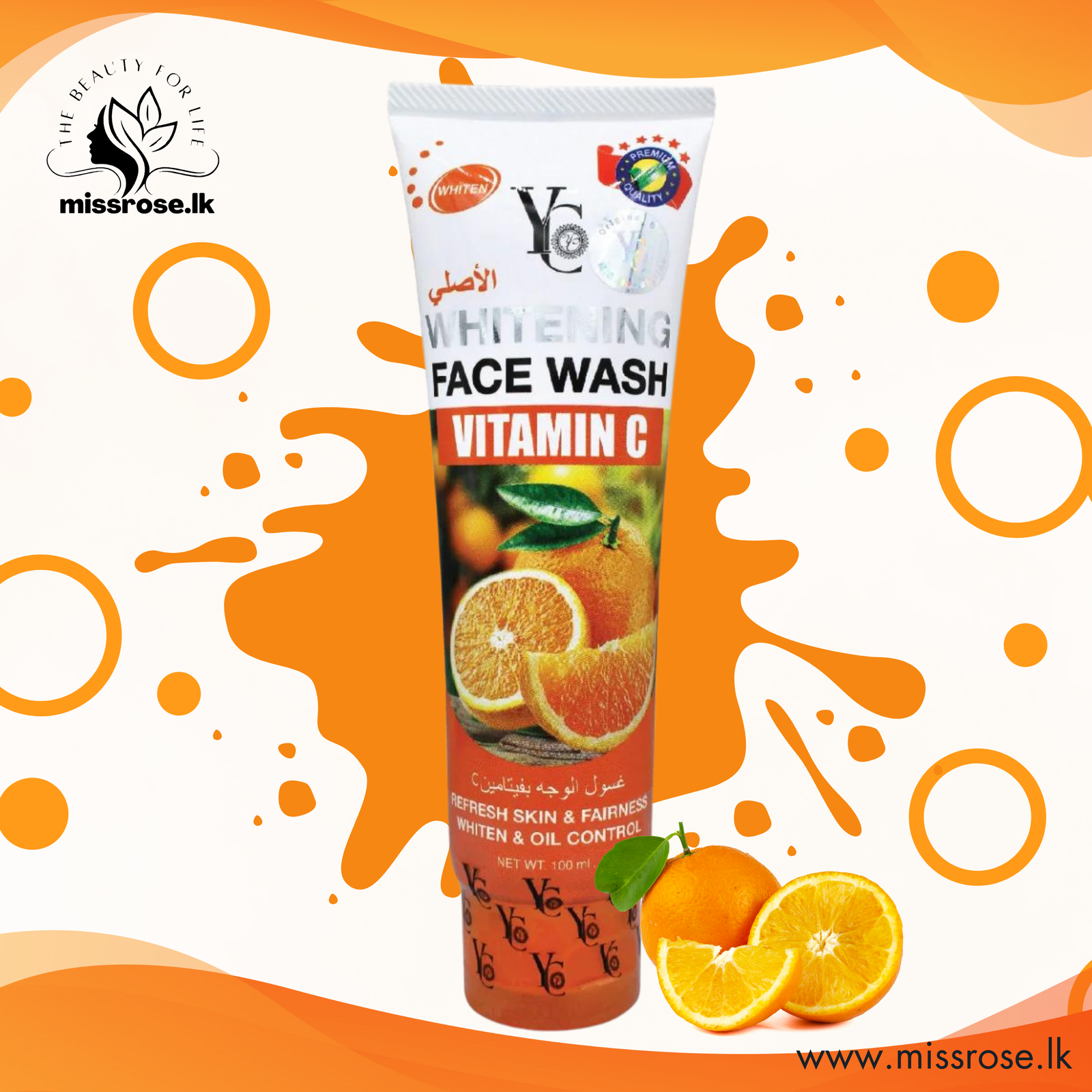 YC Whitening Face Wash Vitamin C - Missrose.lk