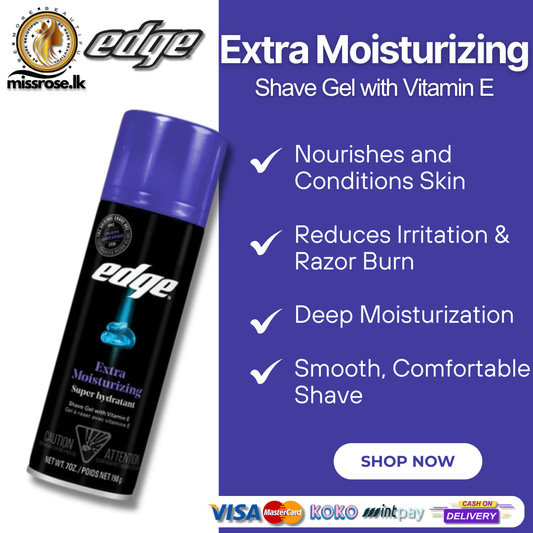 Edge Extra Moisturizing Shave Gel for Men with Vitamin E 198g