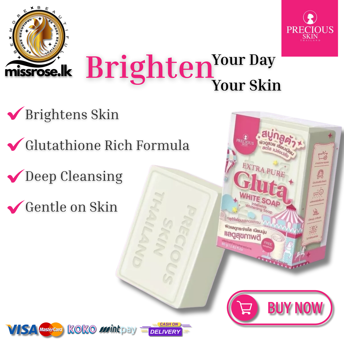 PRECIOUS SKIN EXTRA PURE GLUTA WHITE SOAP