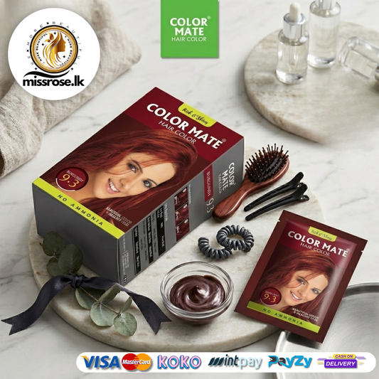 COLOR MATE No Ammonia Hair Burgundy Color 200G (9.3)