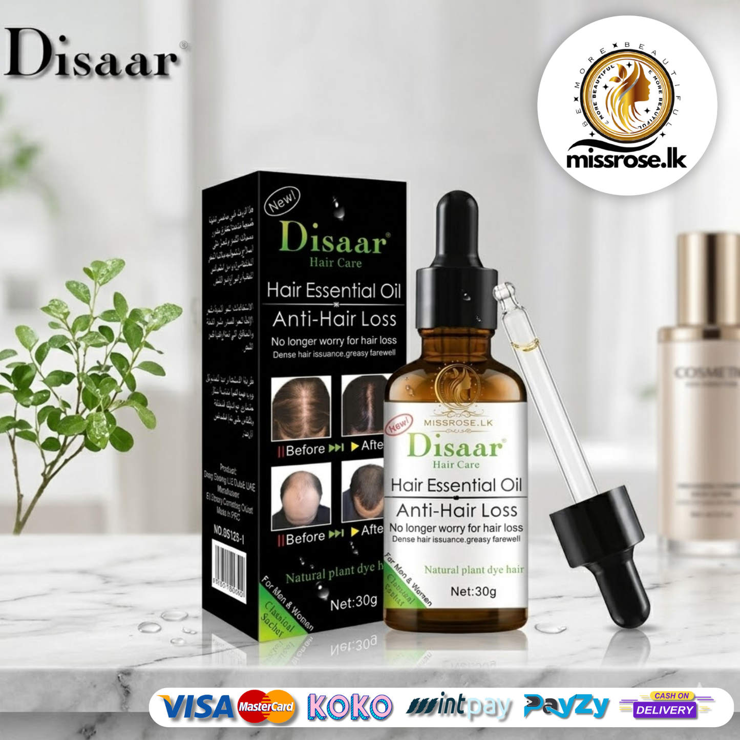 Disaar Natural Plant Extract Anti Hair Loss , Hair growth Oil Hair Oil