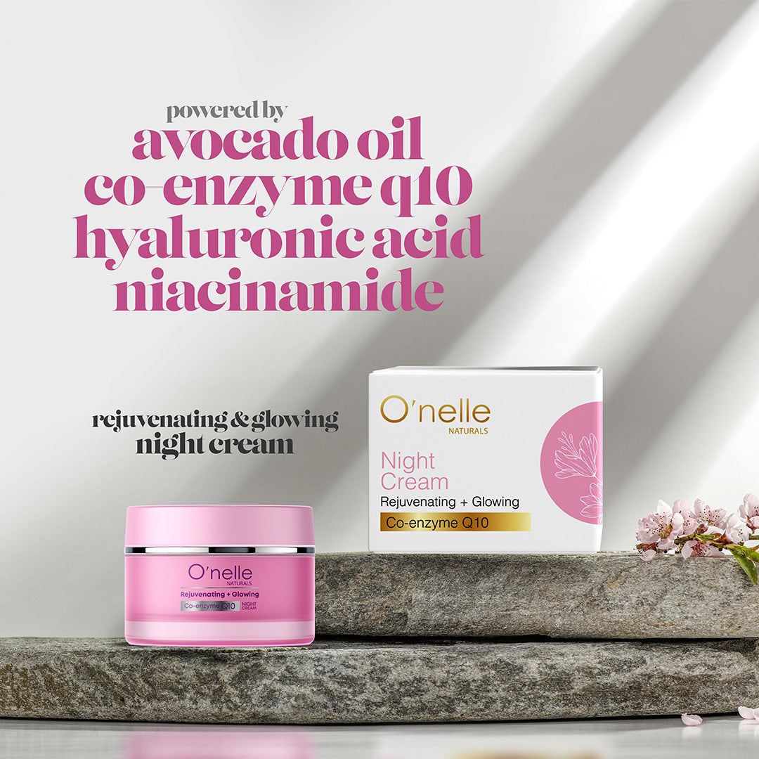 O’nelle Naturals Night Cream 45g: Rejuvenating + Glowing, Co-enzyme Q10