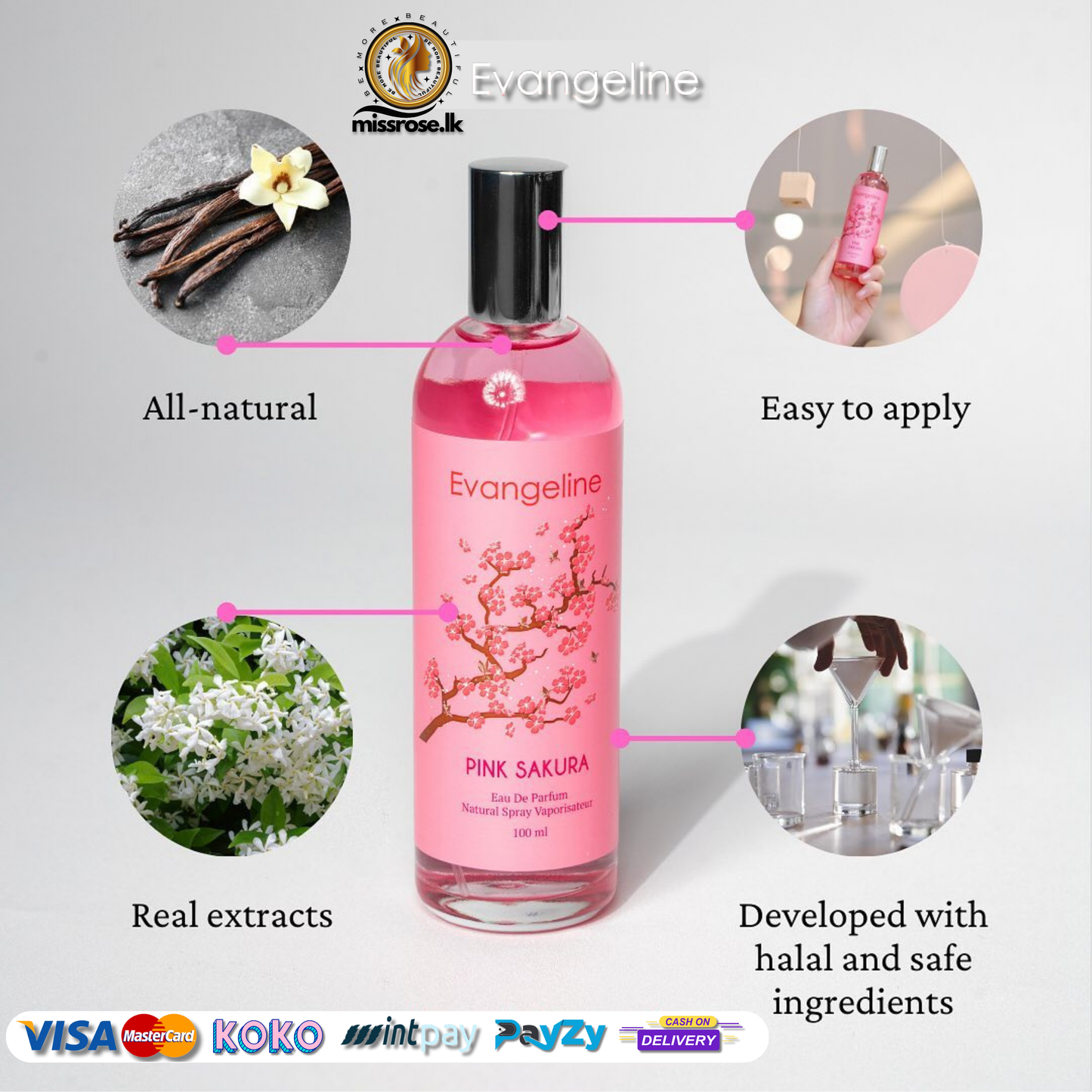 Evangeline Pink Sakura perfume 100ml