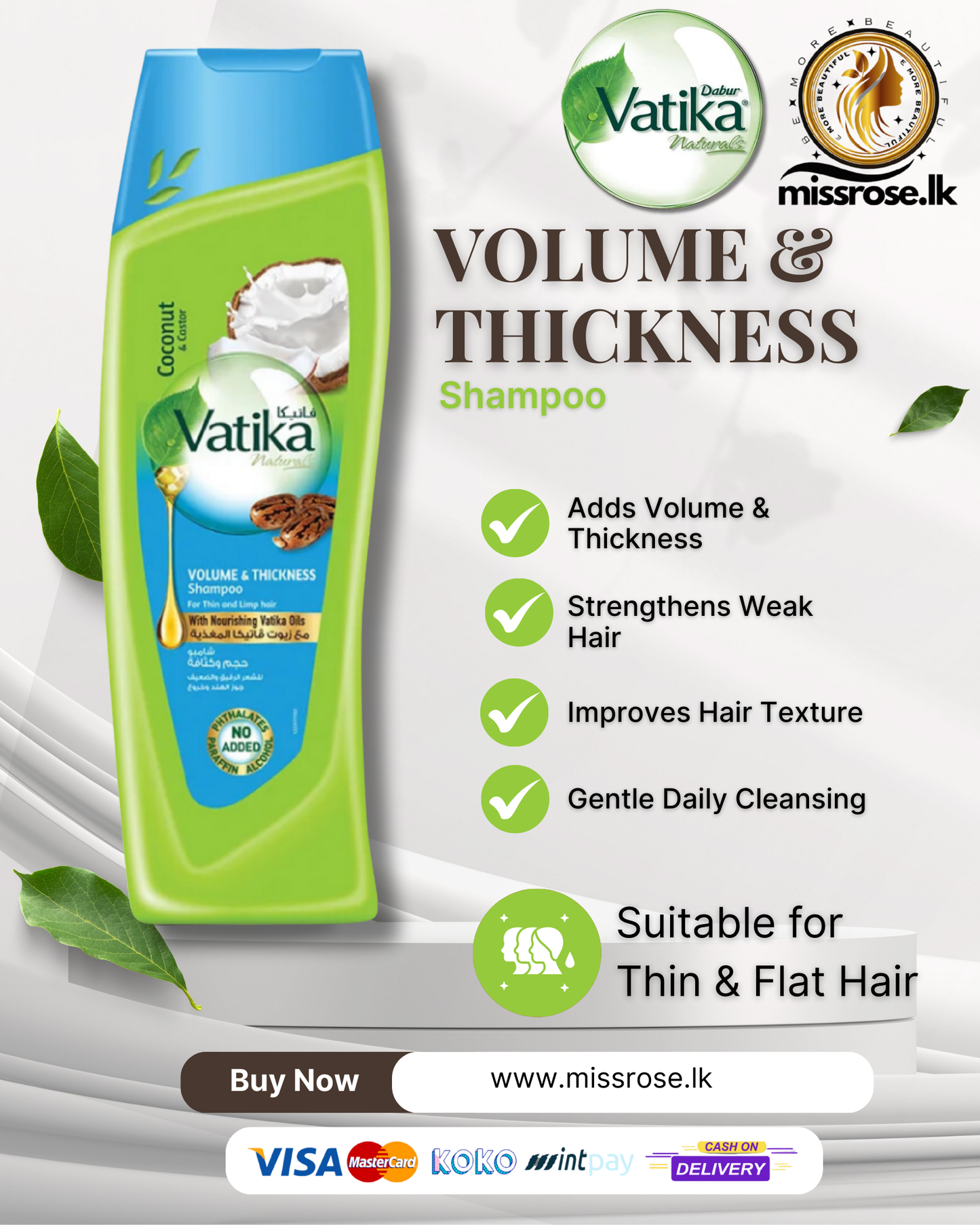 Vatika Naturals Volume & Thickness Shampoo