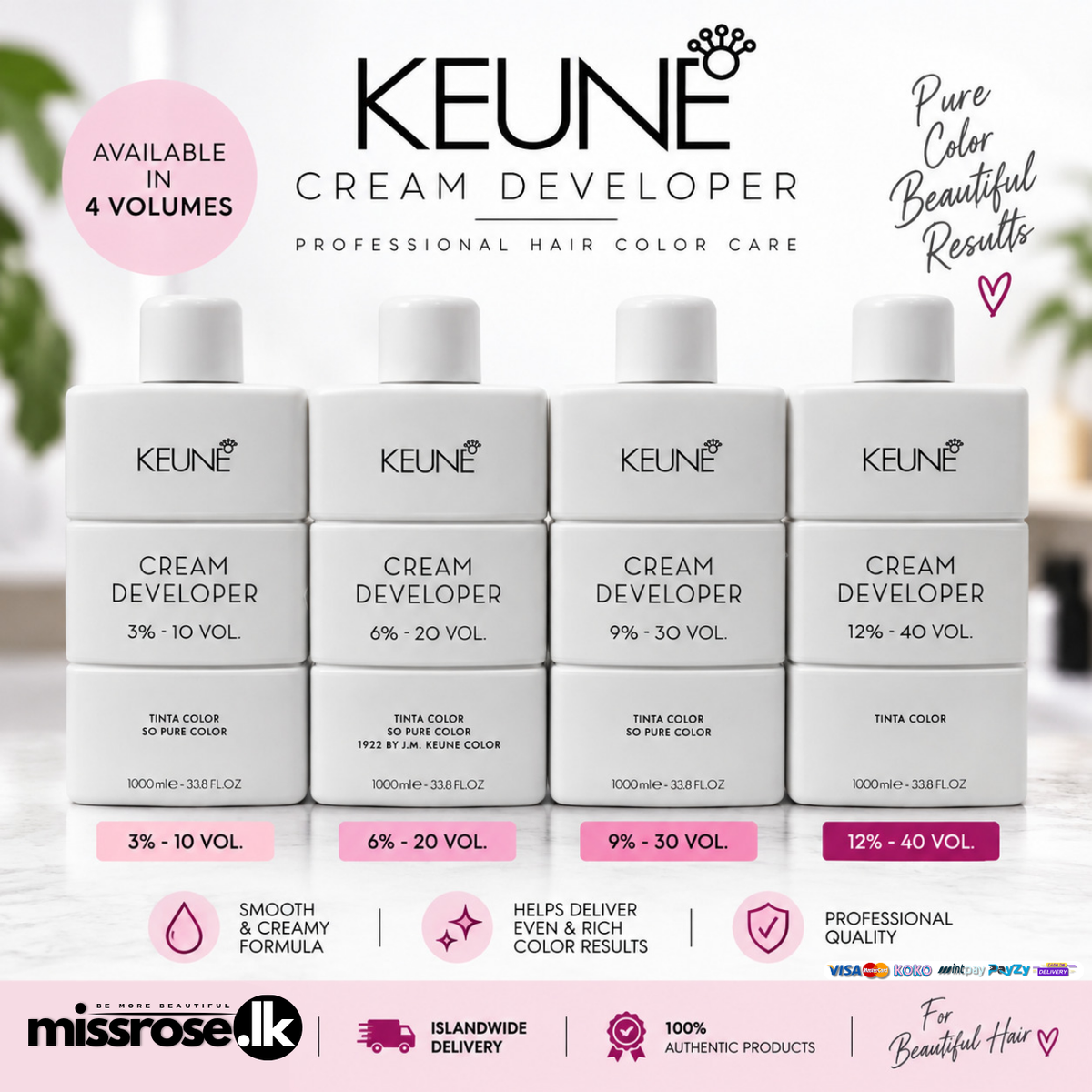KEUNE Cream Developer ( 3%, 6%, 9%, 12% )