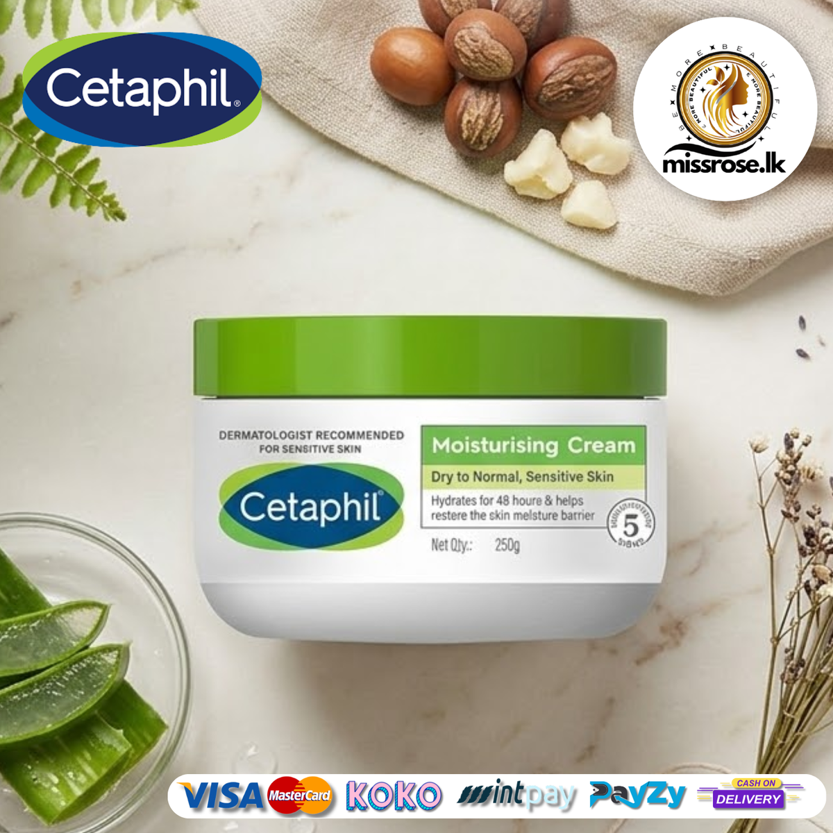 Cetaphil Moisturizing Cream – Intensive Hydration 250g