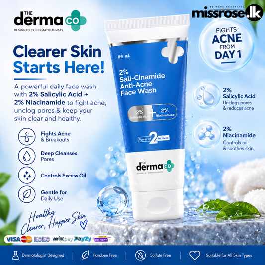 The Derma Co 2% Sali-Cinamide Anti-Acne Face Wash 80ml