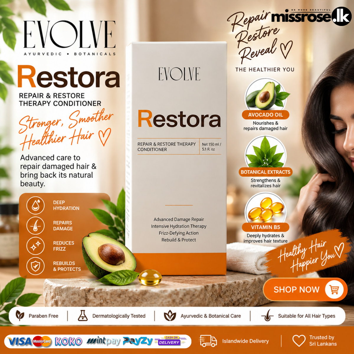 Evolve Revitan Repair & Restore Therapy Conditioner 150ml