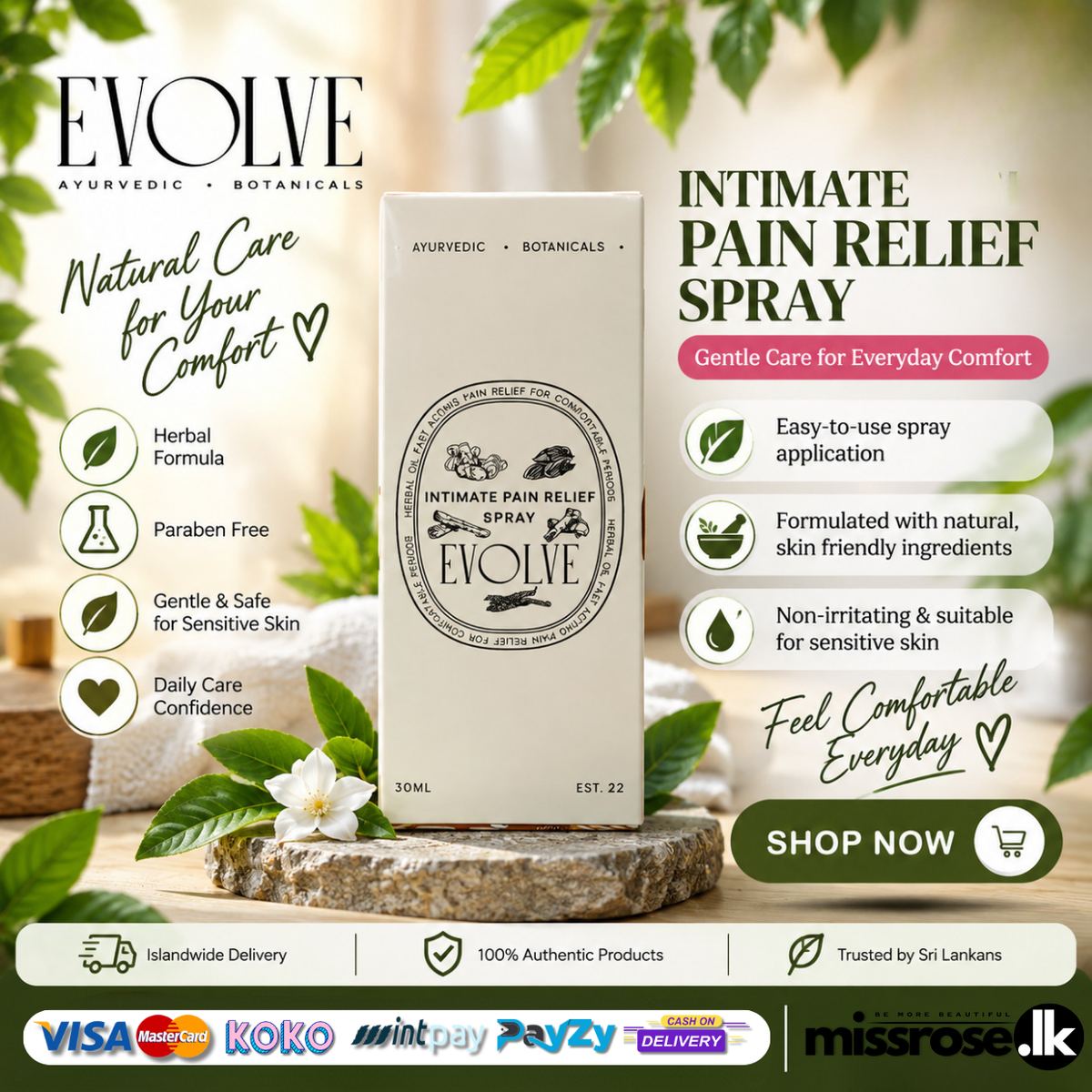 EVOLVE Intimate Pain Relief Spray