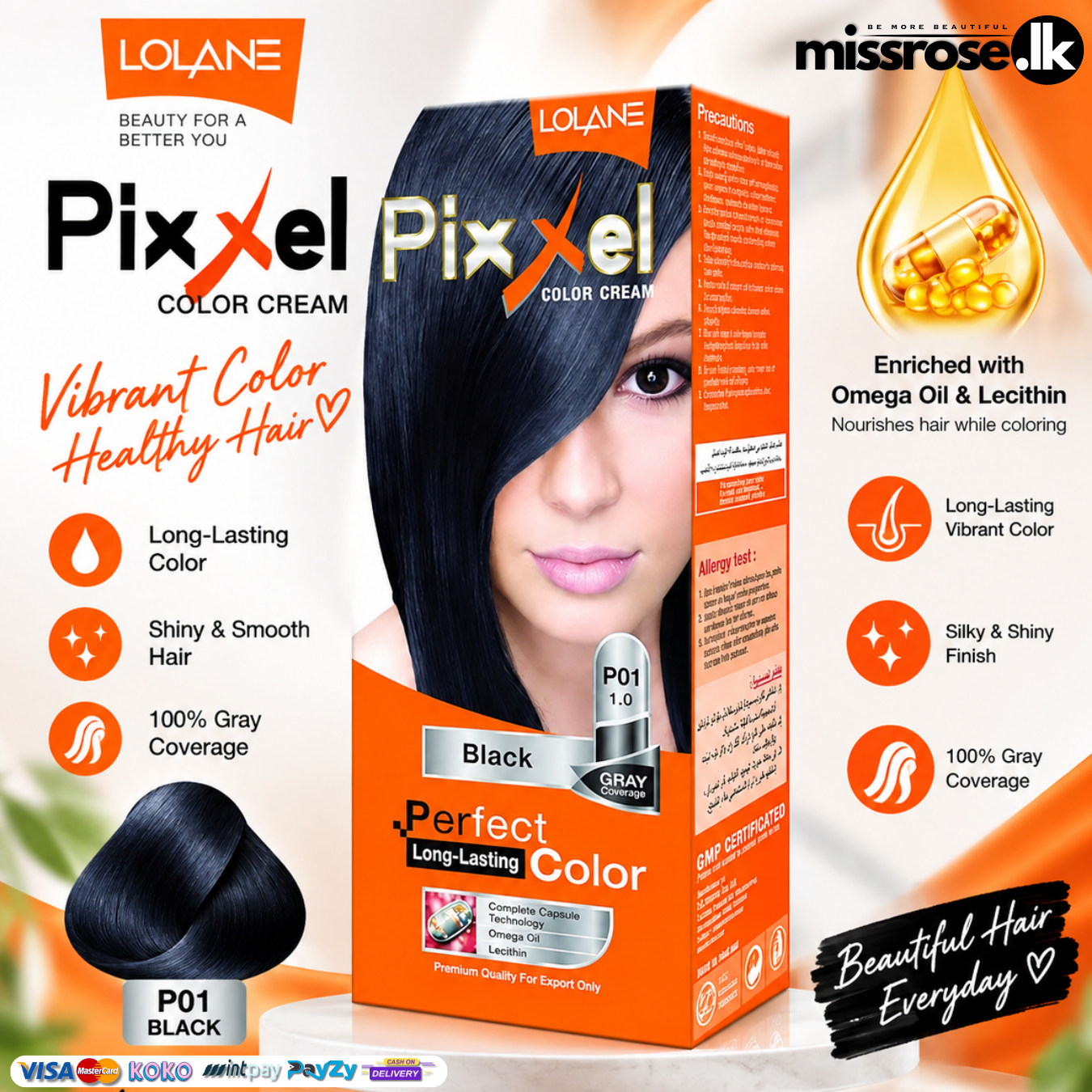 LOLANE Pixxel Color Cream – P01 Black