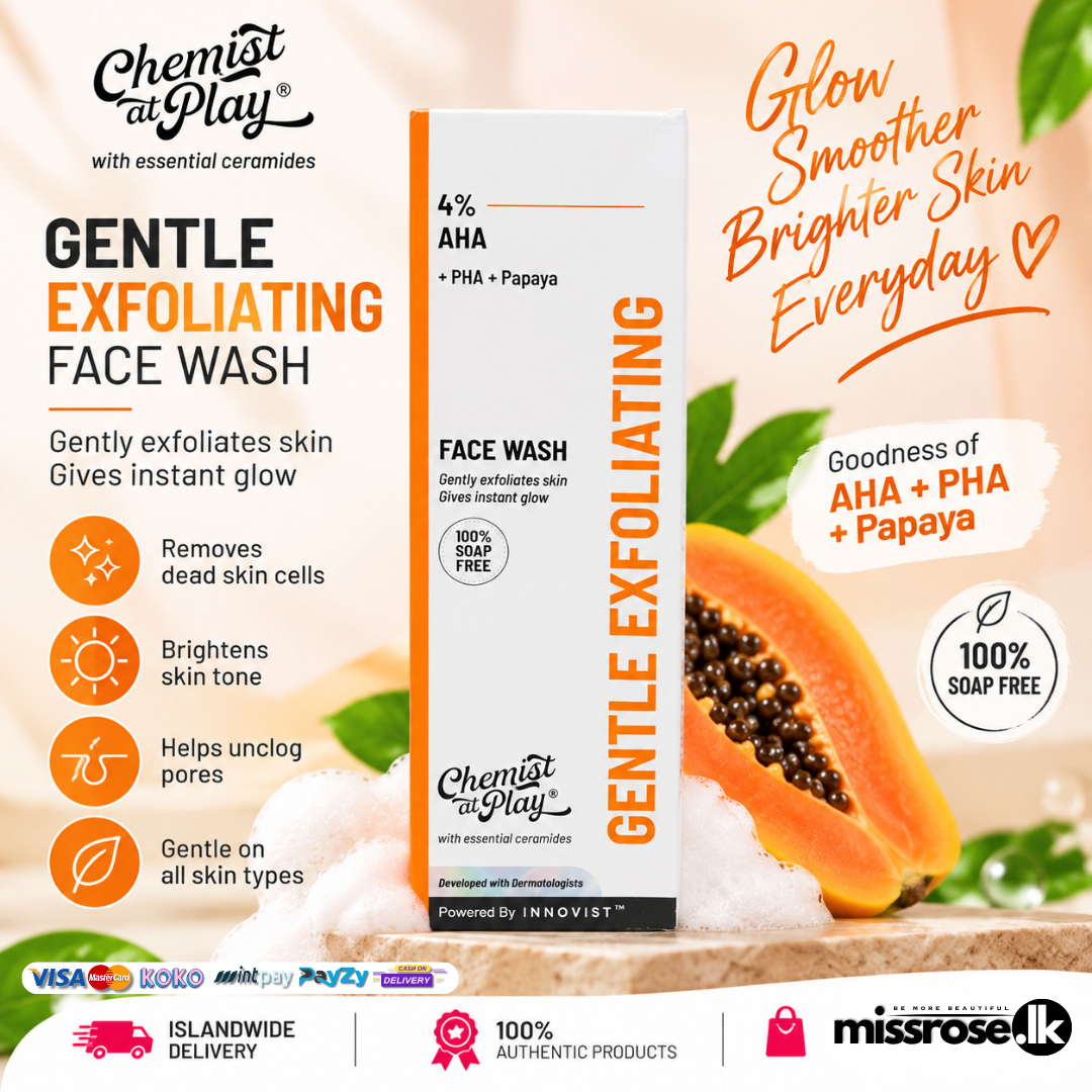 Chamist at Play Gentle Exfoliating Face Wash – 4% AHA + PHA + Papaya
