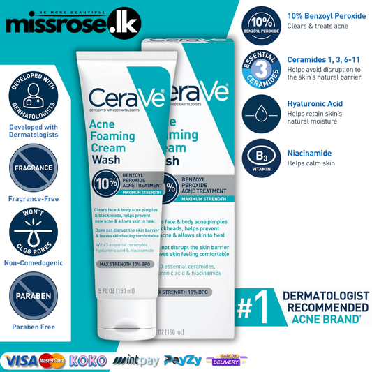 CeraVe Acne Foaming Cream Wash 10%